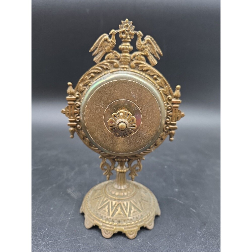Beautiful Antique Vintage Brass Hotel Ornate Desk Bell Works